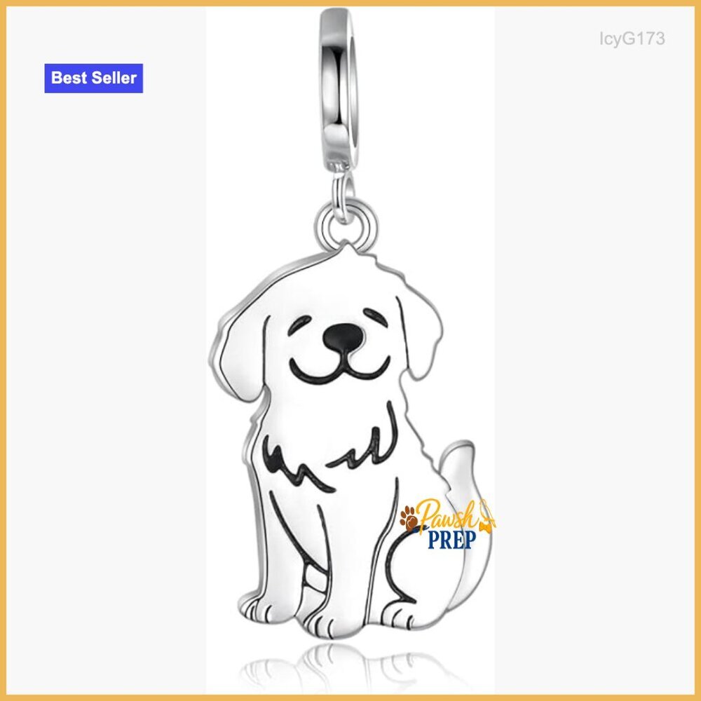 Sterling Silver Dog Charm Beads for Bracelet or Necklace - Multiple Breeds